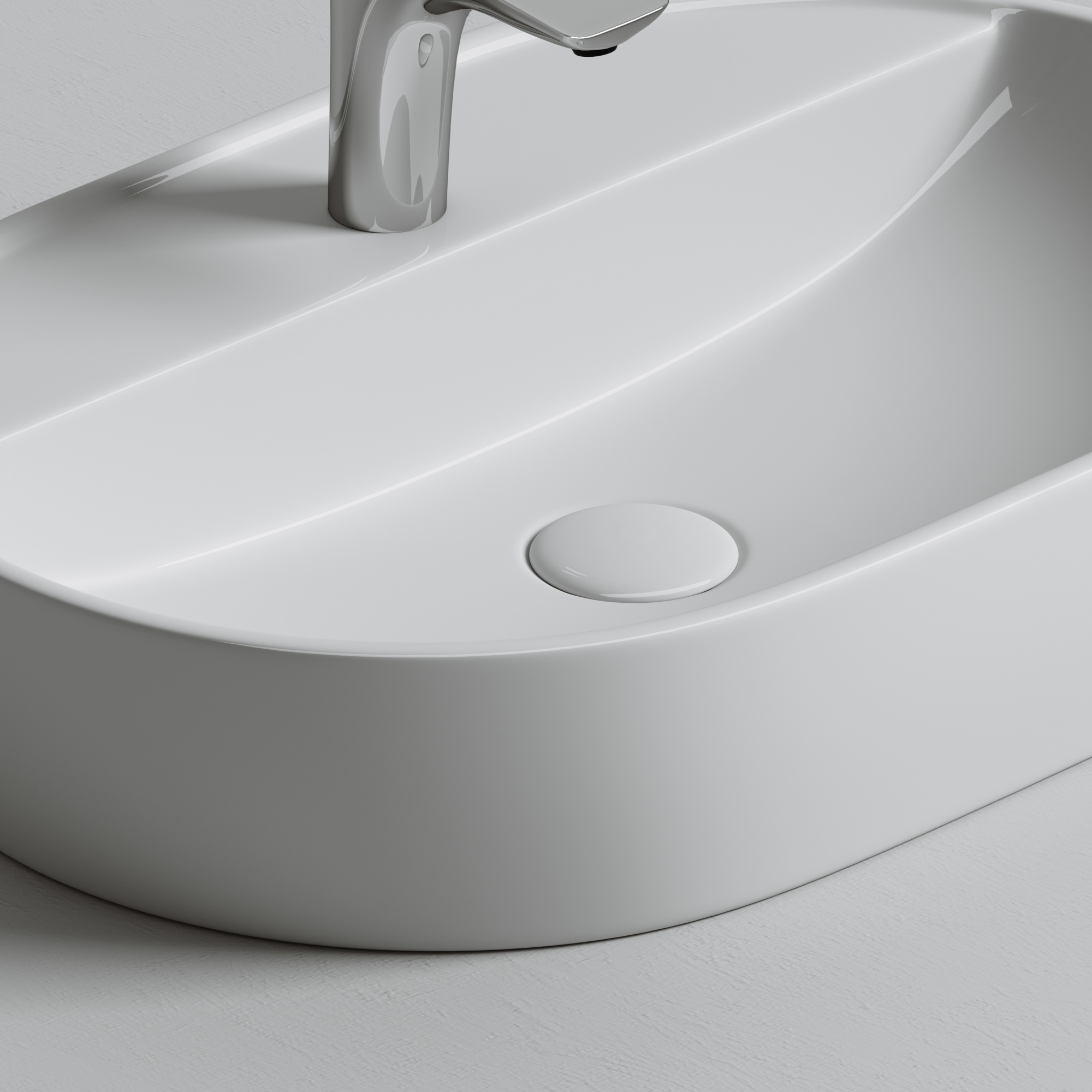 Раковина накладная овальная Ceramica Nova Element CN6035 фарфор цвет белый