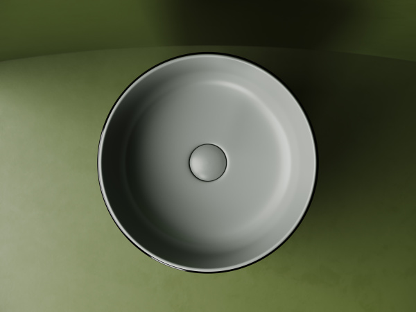 Раковина накладная круглая Ceramica Nova Element CN6073MH фарфор цвет серый матовый