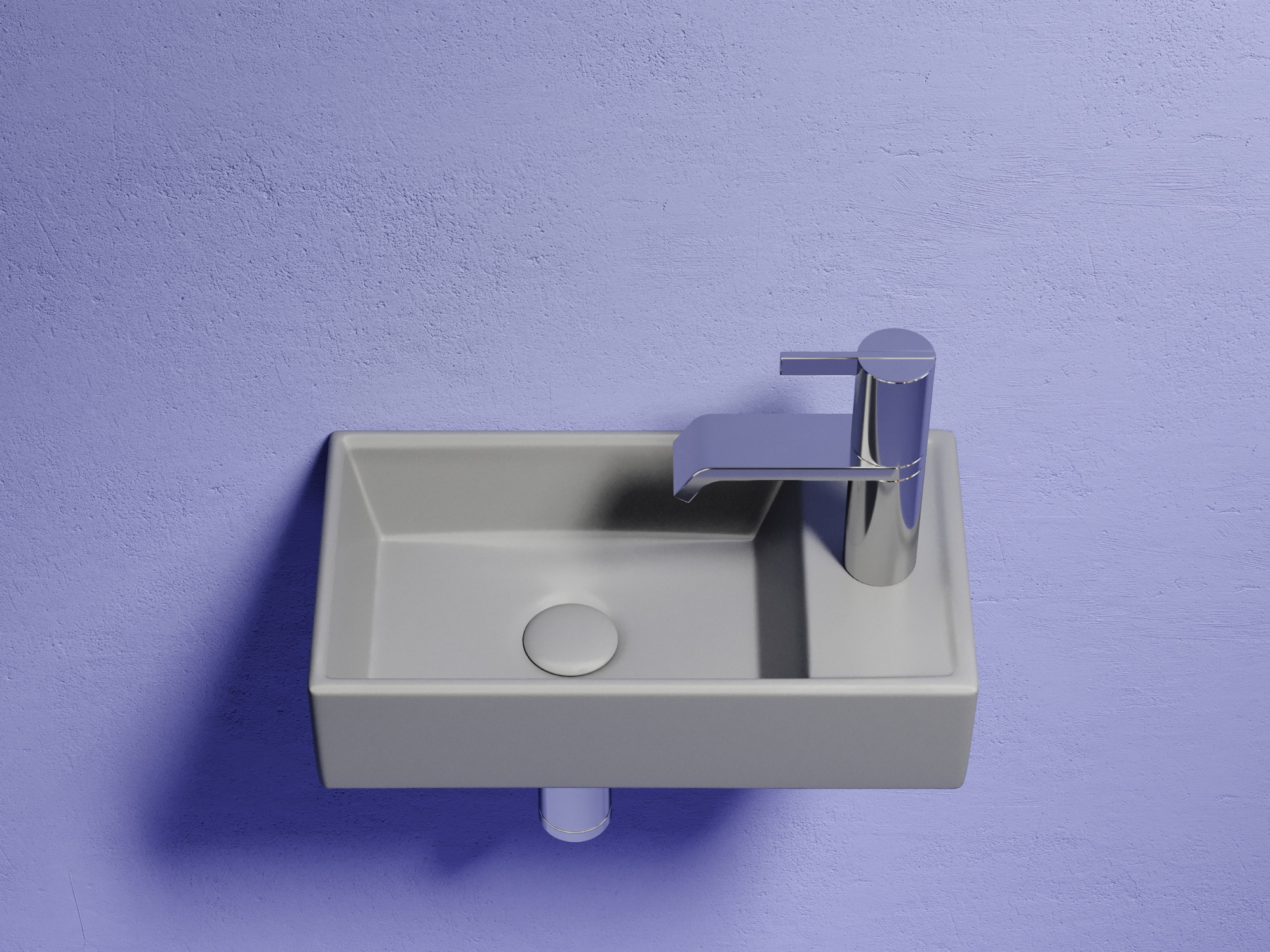 Раковина подвесная прямоугольная Ceramica Nova Element CN6051LMH фарфор цвет серый матовый