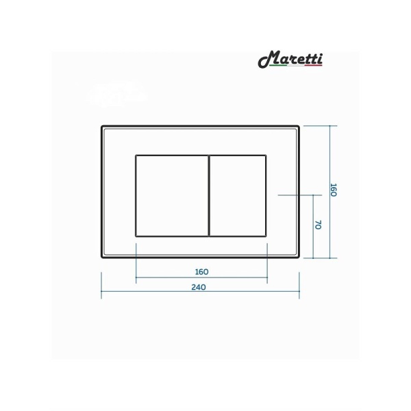 Кнопка смыва Maretti Sofia AC12SF-015 цвет хром