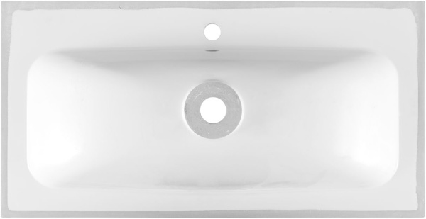 Раковина мебельная прямоугольная Aquanet Арт 00318928 литьевой мрамор цвет белый