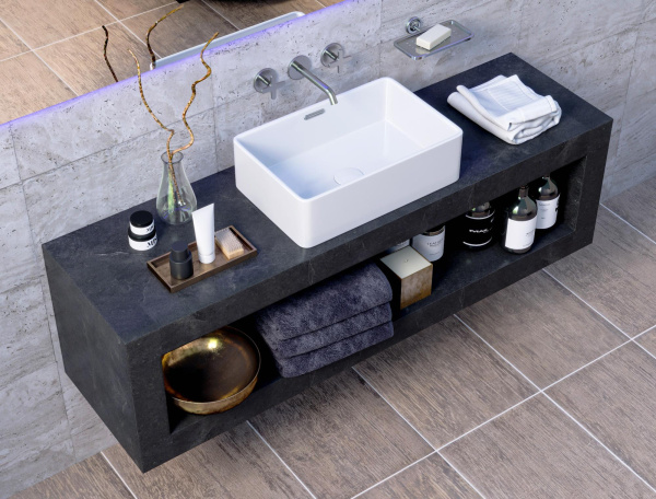 Раковина накладная прямоугольная Allen Brau Fantasy 4.11002.20 керамика цвет белый