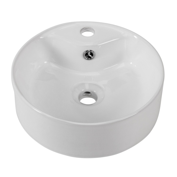 Раковина накладная круглая BelBagno  BB1400 фаянс цвет белый