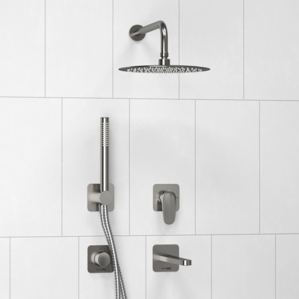 Душевая система со смесителем Wasserkraft Spree 1400 A1451.273.274.097.121.275.100.276 монтаж встраиваемая в стену без термостата никель