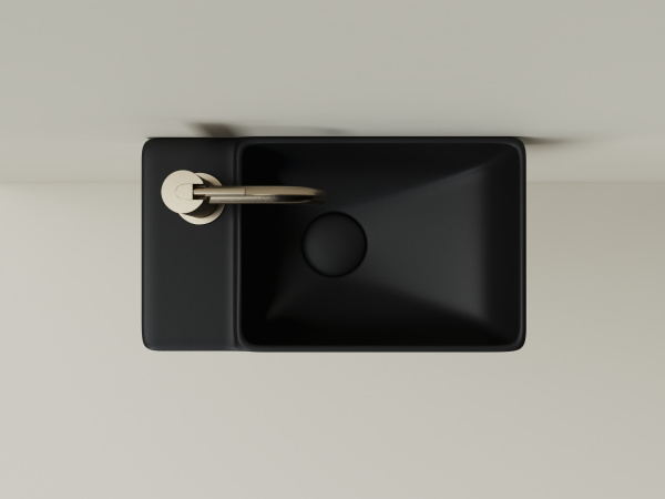 Раковина подвесная прямоугольная Ceramica Nova Element CN5046MB фарфор цвет черный матовый