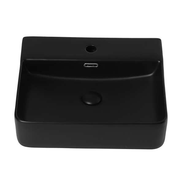 Раковина  прямоугольная Abber Rechteck AC2203MB керамика цвет черный матовый