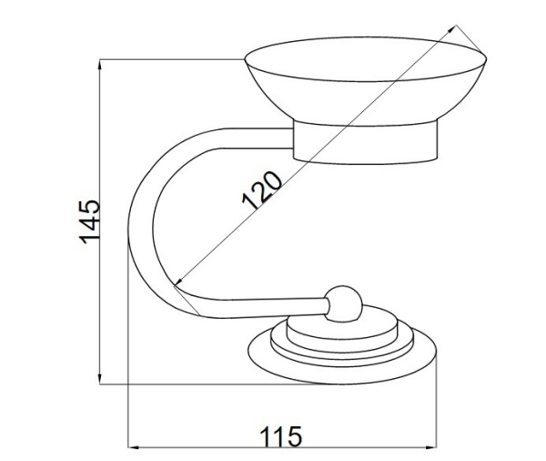 Мыльница Boheme Murano 10910-BR настольная цвет Bronze