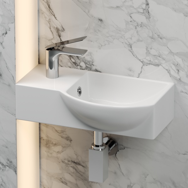 Раковина подвесная прямоугольная Ceramica Nova Element CN6039R фарфор цвет белый