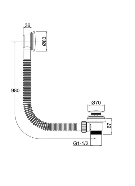Слив-перелив для ванны автомат Allen Brau Priority 5.31027-GB латунь/пластик брашированное золото