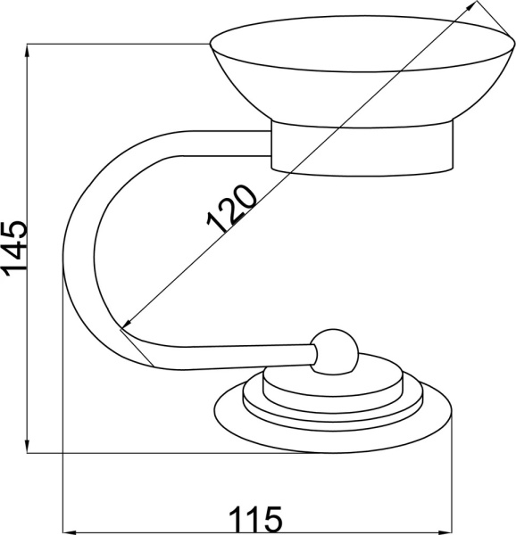 Мыльница Boheme Murano 10910-G настольная цвет Gold