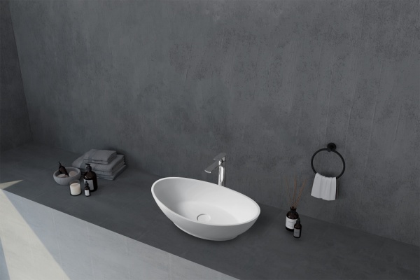 Раковина  овальная Abber STEIN AS2610 искусственный камень цвет белый матовый