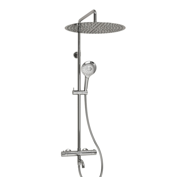 Душевая система со смесителем Wasserkraft  A188.117.101.087.CH Thermo монтаж настенная с термостатом хром