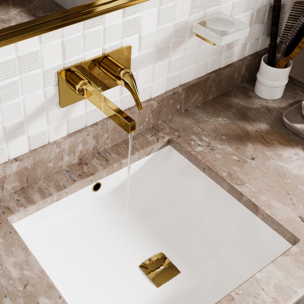 Смеситель для раковины Wasserkraft Sauer 7130 золото