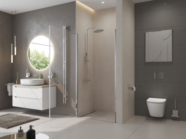 Душевая дверь BelBagno Uno UNO-B-1-60-C-Cr 60 см стекла прозрачные, профиль хром