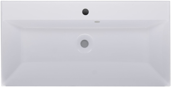 Раковина мебельная прямоугольная Aquanet Орлеан 00179396 литьевой мрамор цвет белый