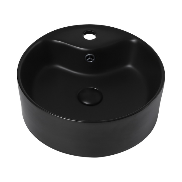 Раковина  круглая Abber Bequem AC2104MB керамика цвет черный матовый