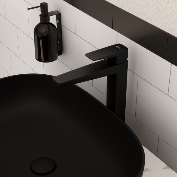 Смеситель для раковины VitrA Root Square A4273336EXP матовый черный