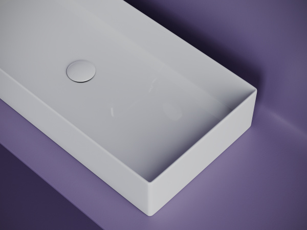 Раковина накладная прямоугольная Ceramica Nova Element CN6072 фарфор цвет белый