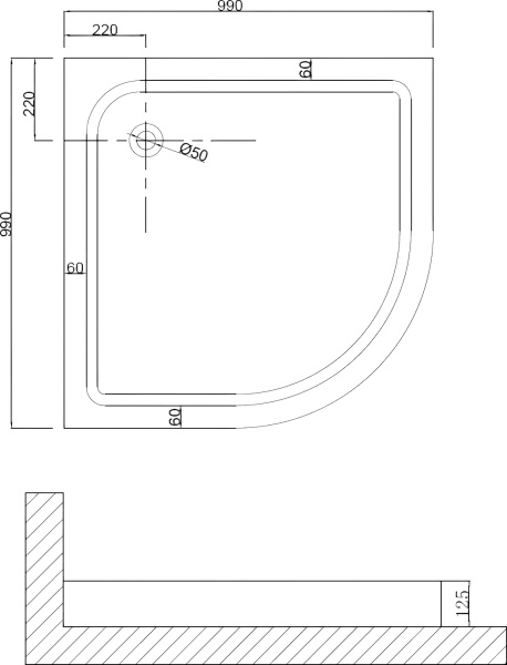 Душевой поддон Niagara NG-100-100 100x100 белый