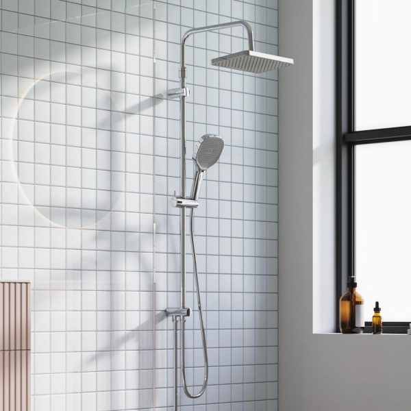 Душевая система без смесителя Damixa Merkur 940000000 монтаж настенная без термостата хром