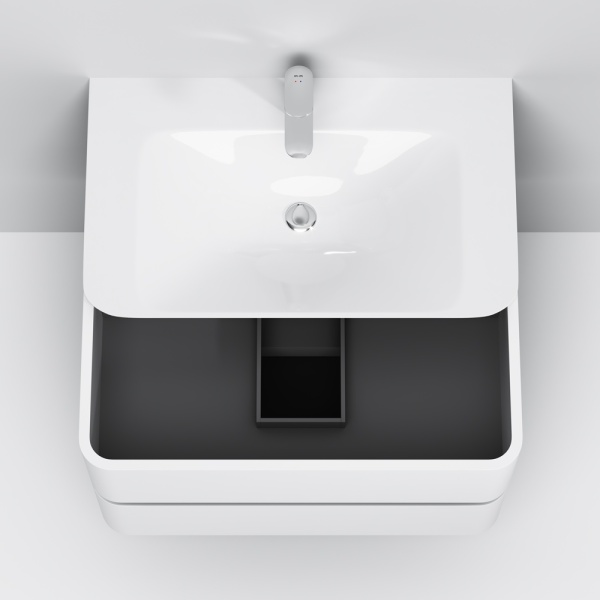 Тумба под раковину подвесная Am.Pm Sensation M30FHX0802WG  80 см  2 ящика цвет белый лак 