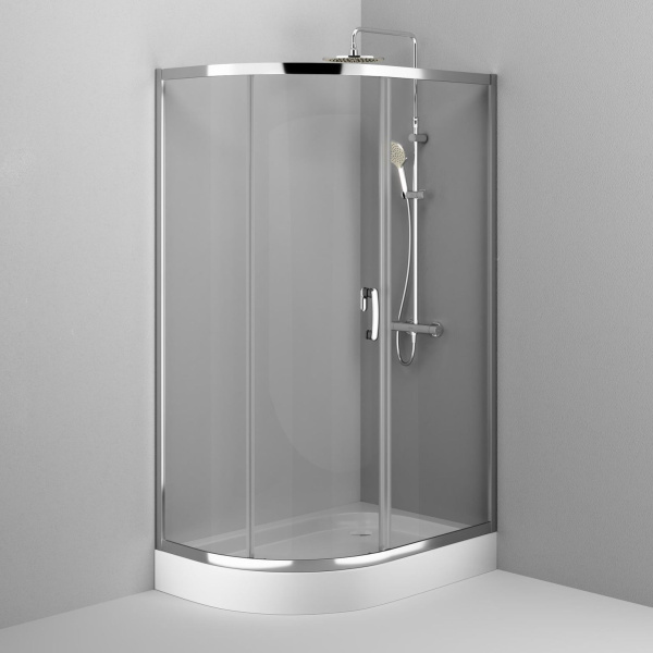 Душевой угол Am.Pm Like W83G-302U120CT прямоугольная-асимметричная  стекла прозрачные, профиль хром