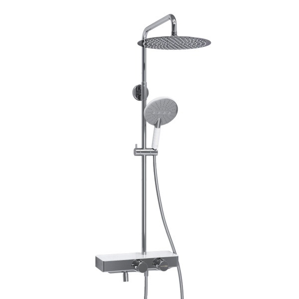 Душевая система со смесителем Wasserkraft  A113.116.059.CH Thermo монтаж настенная с термостатом хром