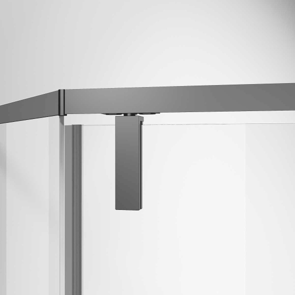 Душевой угол Vincea Slim-N VSP-4SN100CLGM пятиугольный 100x100 стекла прозрачные, профиль вороненая сталь