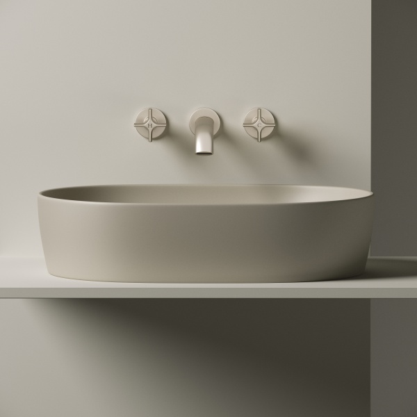 Раковина накладная овальная Ceramica Nova Element CN6047MC фарфор цвет бежевый матовый