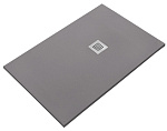 Душевой поддон низкий StaroHome Solid Sanydur® 1237833 прямоугольный литьевой мрамор 140x80 серый матовый