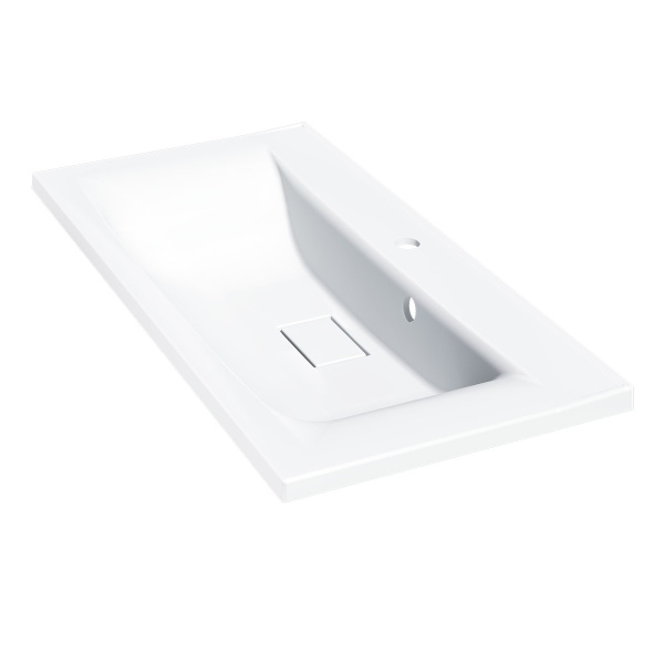 Раковина мебельная  Vincea  VCB-3M900W литьевой мрамор цвет белый