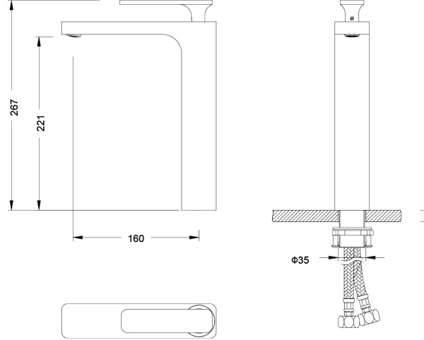 Смеситель для раковины Timo Torne 4311/00-16F белый/хром