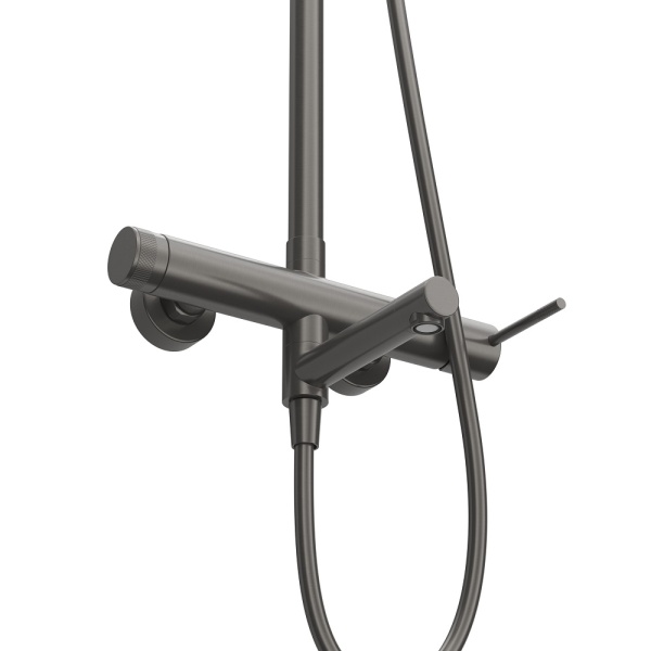 Душевая система со смесителем Cezares Relax RELAX-CVD-GM монтаж настенная без термостата оружейная сталь