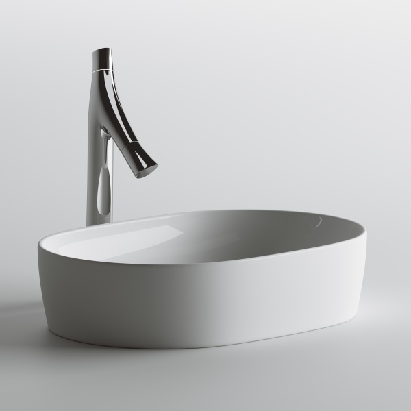 Раковина накладная овальная Ceramica Nova Element CN6047 фарфор цвет белый