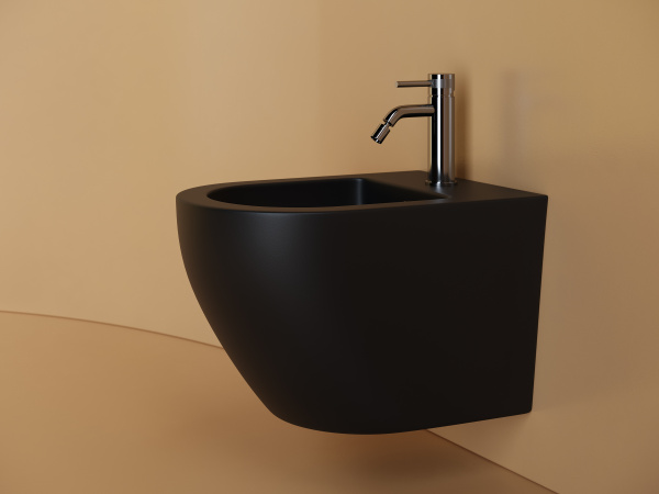 Биде подвесное Ceramica Nova Uno CN11002MB фарфор, цвет черный матовый