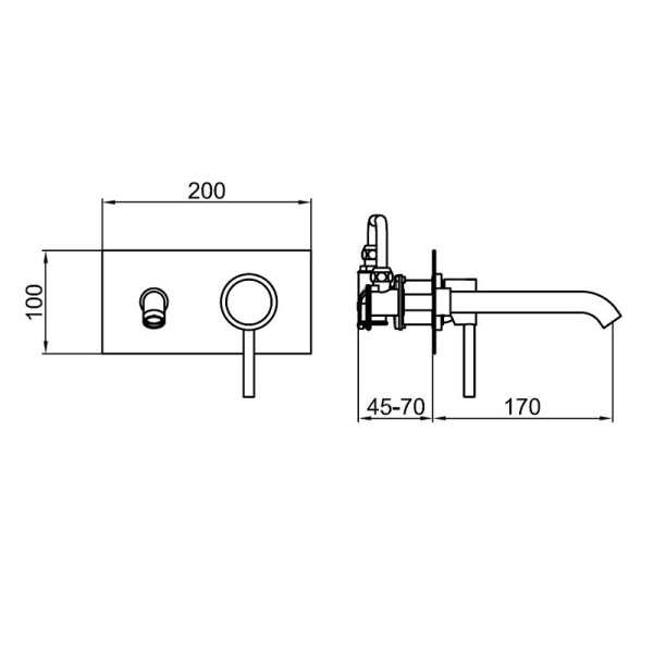 Смеситель для раковины Webert Elio EL830606560 черный