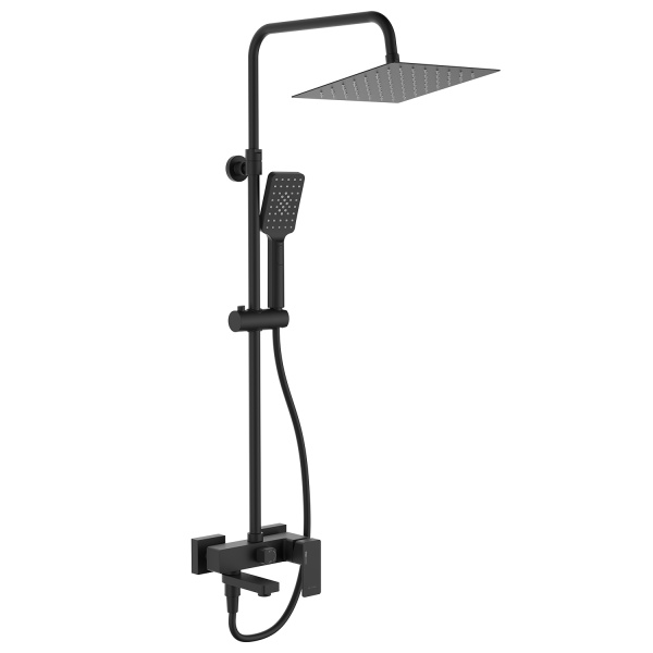 Душевая система со смесителем Wasserkraft  A27701 монтаж настенная без термостата черный