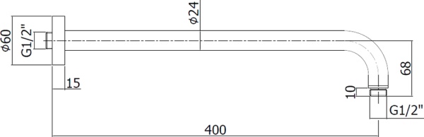 Держатель верхнего душа Paffoni Lusso ZSOF034HG  