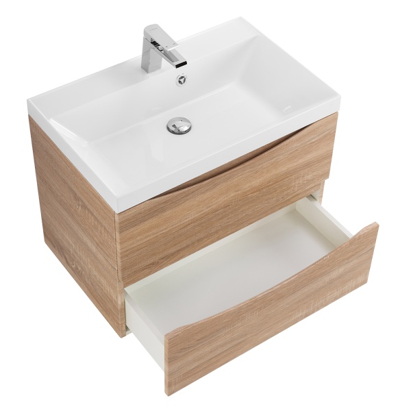 Тумба под раковину подвесная BelBagno Marino MARINO-600-2C-SO-WO-P 60 см  2 ящика цвет Rovere Bianco 