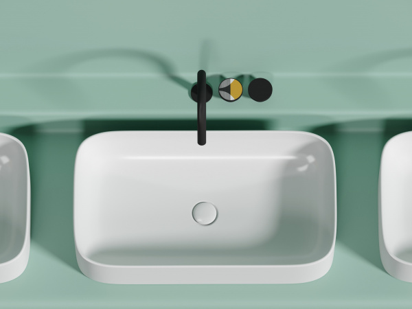 Раковина накладная прямоугольная Ceramica Nova Element CN6054MW фарфор цвет белый матовый