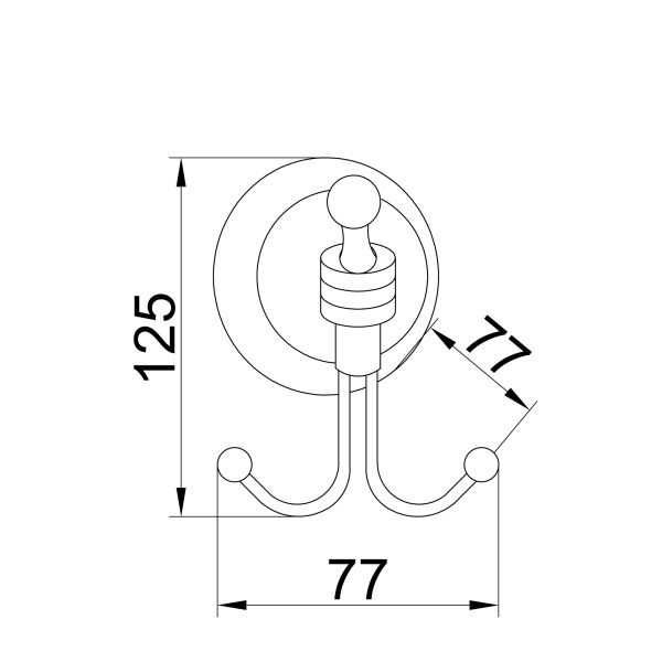 Крючок Boheme Hermitage 10385 настенный Chrome