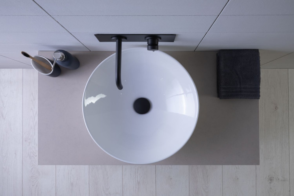 Раковина накладная круглая Aquanet Smart SMART-1 керамика цвет белый