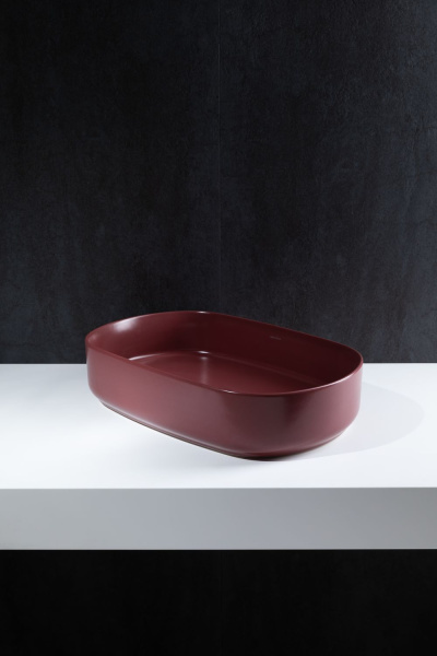 Раковина накладная овальная Allen Brau Fantasy 4.11022.BD керамика цвет красный