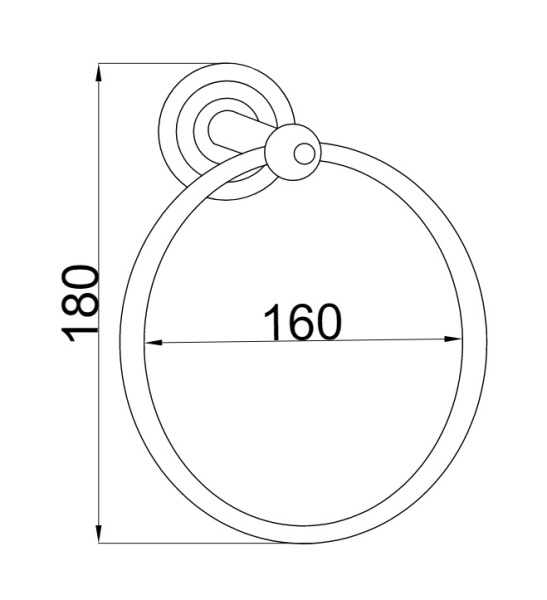 Полотенцедержатель-кольцо Boheme Brillante 10434 настенный Chrome