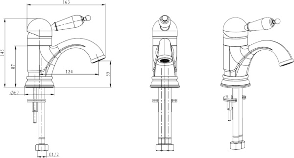 Смеситель для раковины Boheme Provanse Ripresa 361 бронза