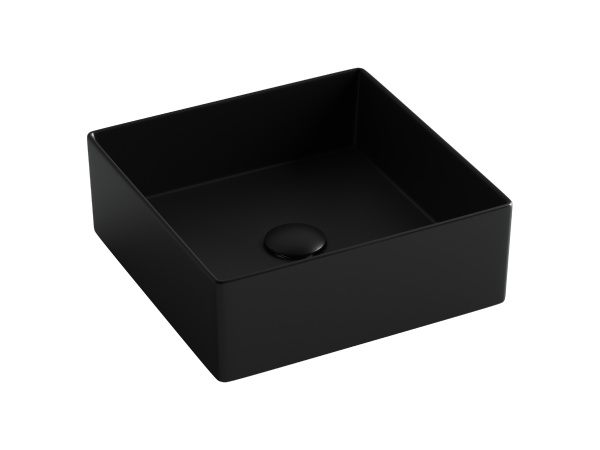 Раковина накладная квадратная  Ceramica Nova Element CN6068MB фарфор цвет черный матовый