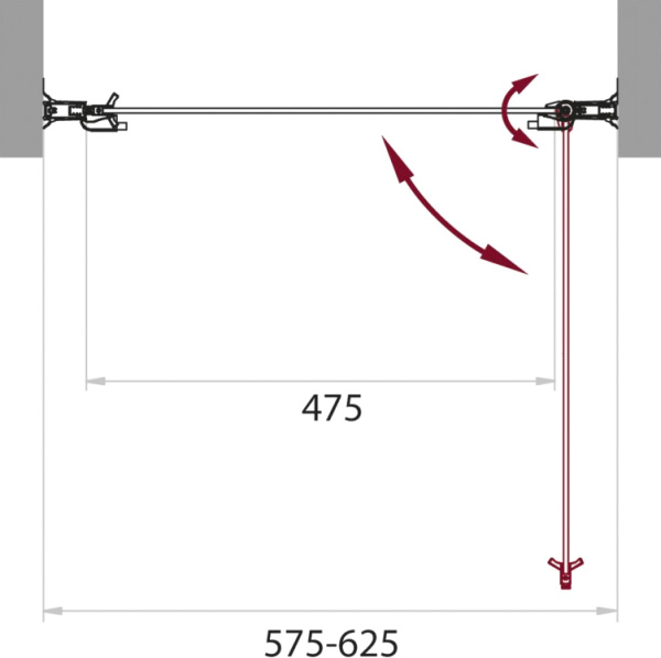 Душевая дверь BelBagno Sela SELA-B-1-60-P-Cr 60 см стекла рифленые, профиль хром