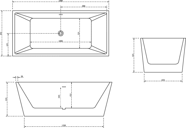 Акриловая ванна Abber  AB9224-1.6 160x80