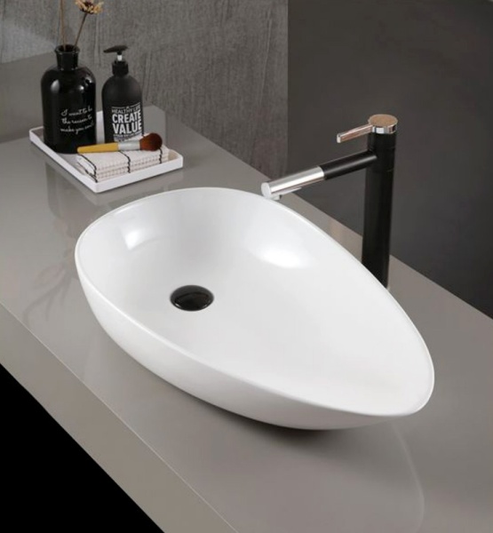 Раковина  овальная Abber Bequem AC2117 фаянс цвет белый