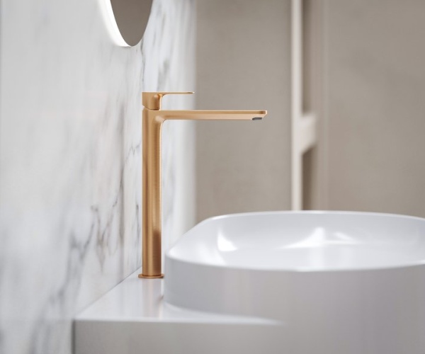 Смеситель для раковины Ravak Eleganta X070423 розовое золото матовое